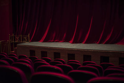 View of chairs at theater