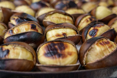 Close-up of chestnuts for sale