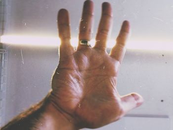Close-up of cropped hand