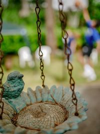 Close-up of animal sculpture
