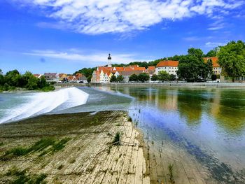 Scenic view of river against sky