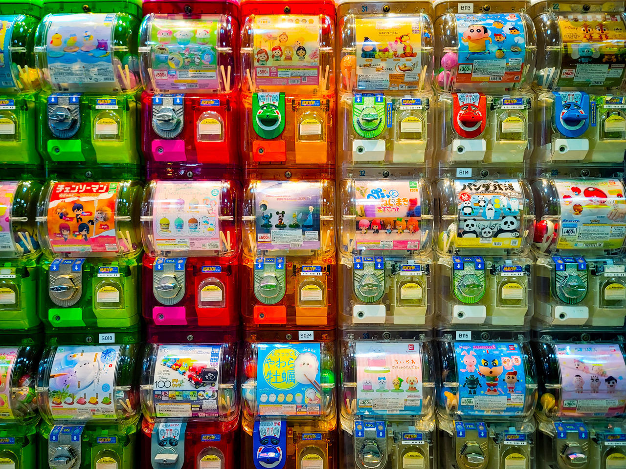 large group of objects, variation, in a row, multi colored, retail, convenience store, abundance, no people, arrangement, store, food, supermarket, container, machine, for sale, side by side, market