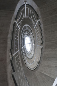 Directly below shot of spiral staircase