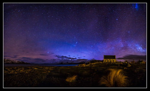 Scenic view of landscape at night