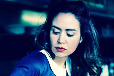 Portrait of young woman