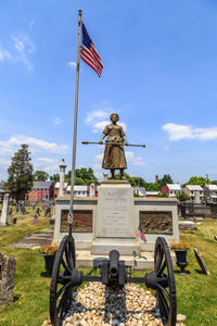 Statue against clear sky