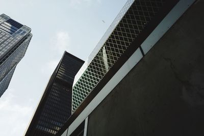 Low angle view of modern building against sky
