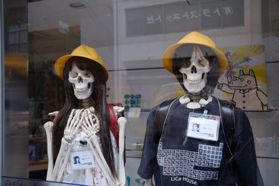 Portrait of traditional clothing standing at home