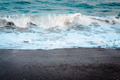 Waves rushing towards shore