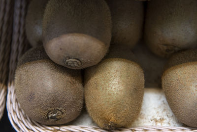 High angle view of kiwis for sale in market