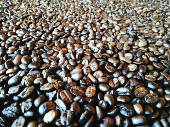 Full frame shot of roasted coffee beans