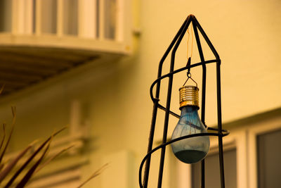 Low angle view of light bulb