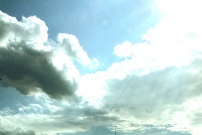 Low angle view of cloudy sky