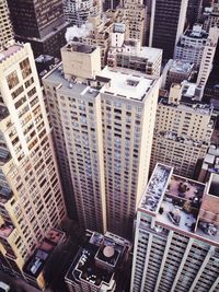 High angle view of skyscrapers