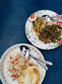 Close-up of food served in plate