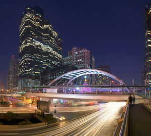 Illuminated city at night