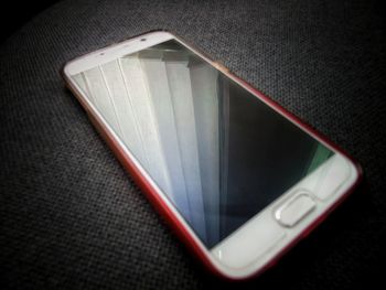 Close-up of telephone booth