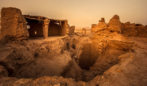 View of old ruins against sky