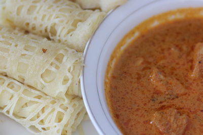 Directly above shot of noodles in bowl