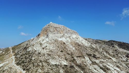 Low angle view of mountain against sky