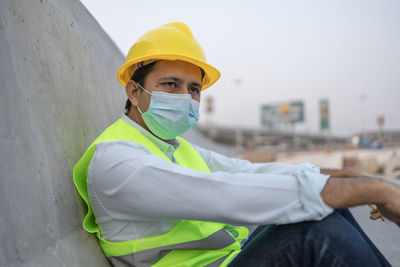 Portrait of man working