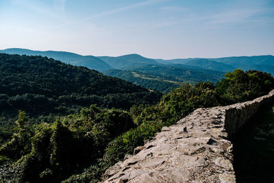 Scenic view of mountain landscape against sky