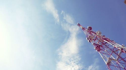 Low angle view of man against sky