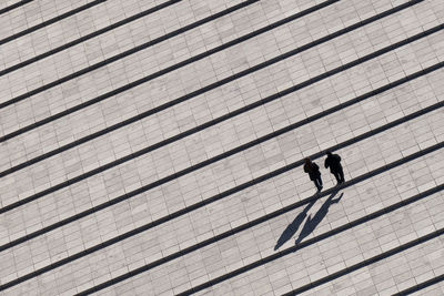 High angle view of people walking on steps at national flag memorial