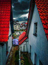 Buildings in city against sky