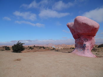 Scenic view of land against sky, paint rock tafraout.