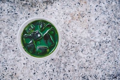 Close-up high angle view of mirror