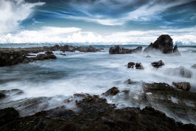 Scenic view of sea against sky