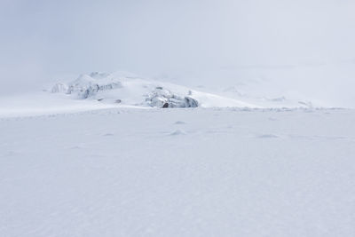 Snow and ice on cotopaxi volcano, ecuador