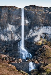 Scenic view of waterfall