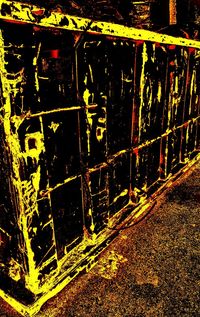 Illuminated lights at night