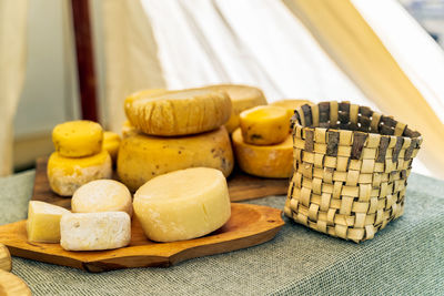 Close-up of food on table