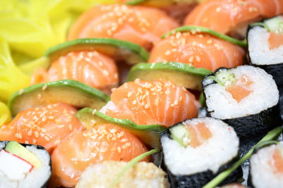 Close-up of sushi