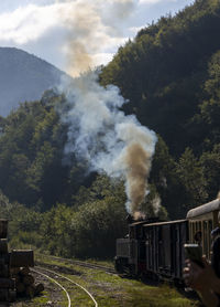 Mocanita steam train in maramures 