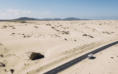 Scenic view of desert against sky