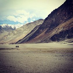 Scenic view of snowcapped mountains