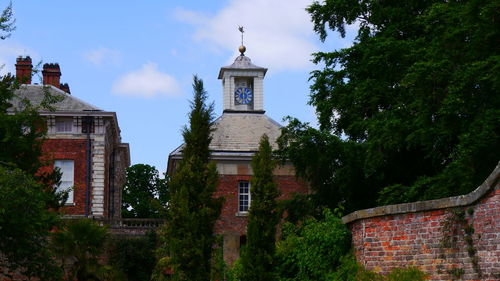 Low angle view of old building against sky