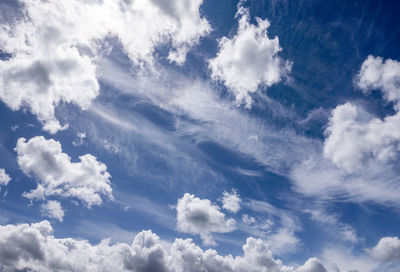 Low angle view of clouds in sky