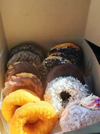 High angle view of dessert in container