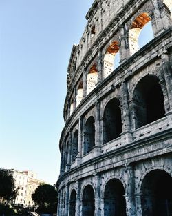 Low angle view of historical building against sky