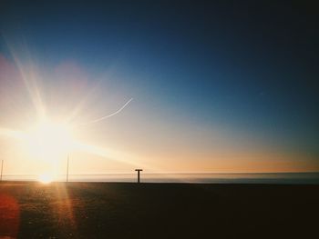 Scenic view of sunset over sea