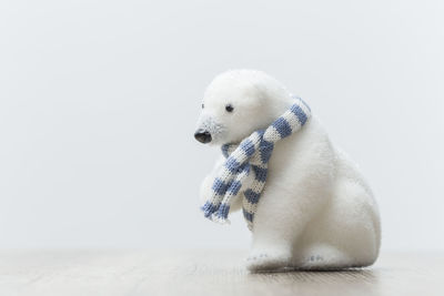 Close-up of a dog over snow