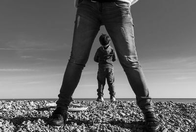 Woman standing in water