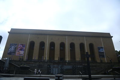 Low angle view of historical building against sky