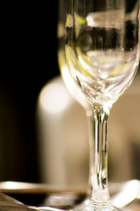 Close-up of beer in glass