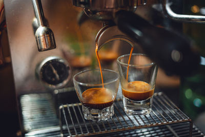 Close-up of coffee on table